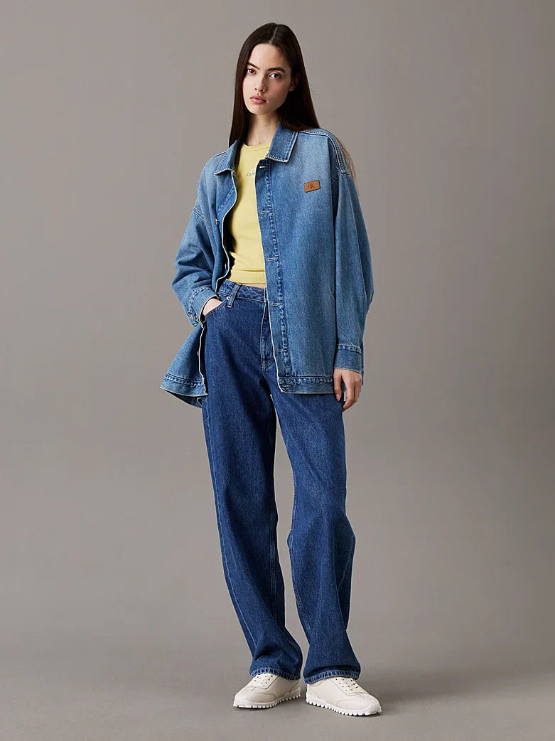 Chemise veste relaxed en jean