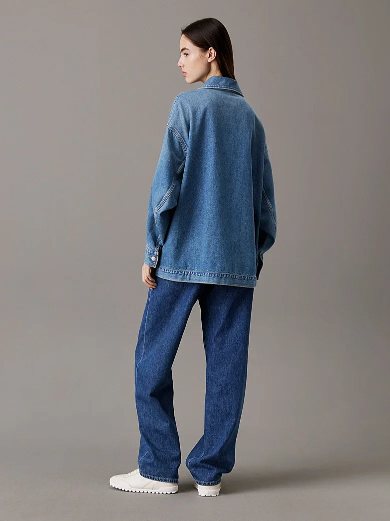 Chemise veste relaxed en jean