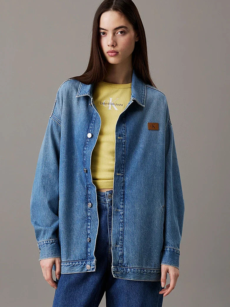 Chemise veste relaxed en jean