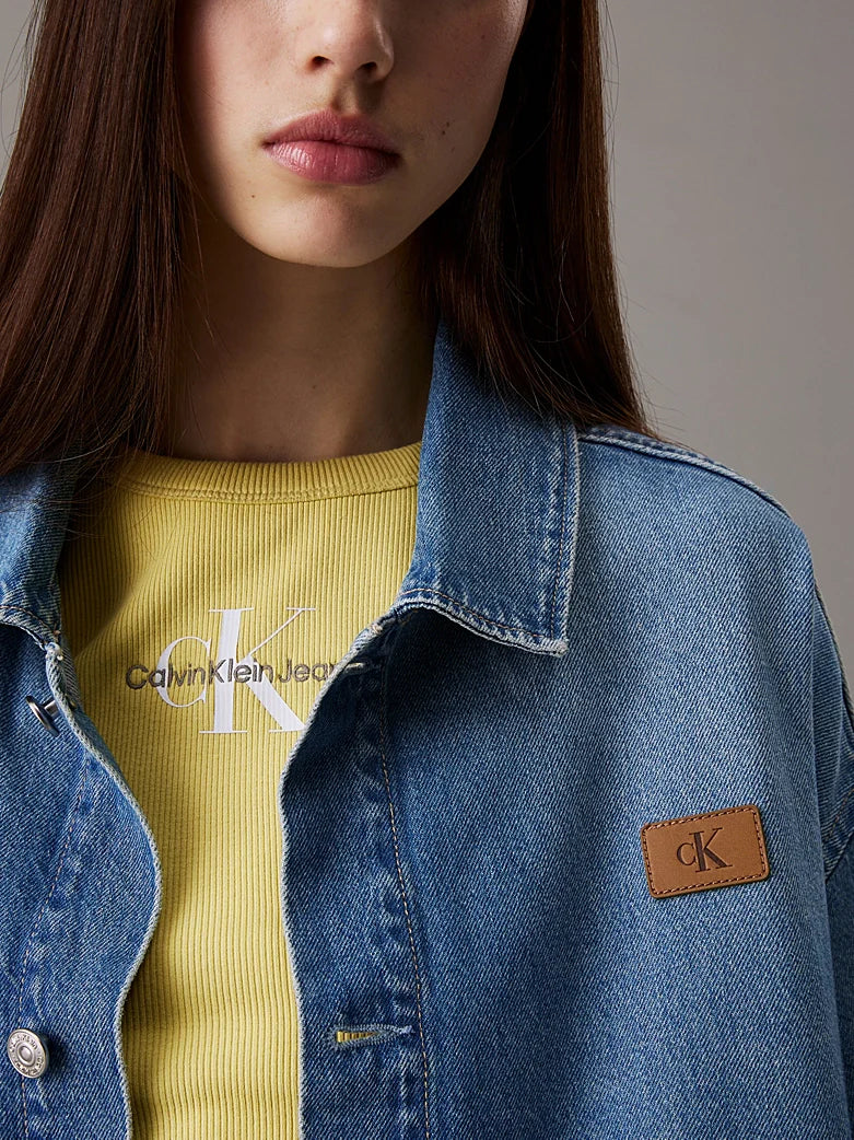 Chemise veste relaxed en jean