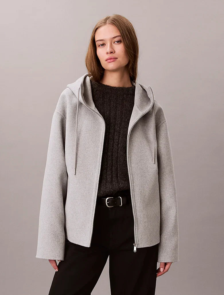 Veste en laine mélangée réversible