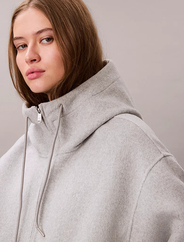 Veste en laine mélangée réversible