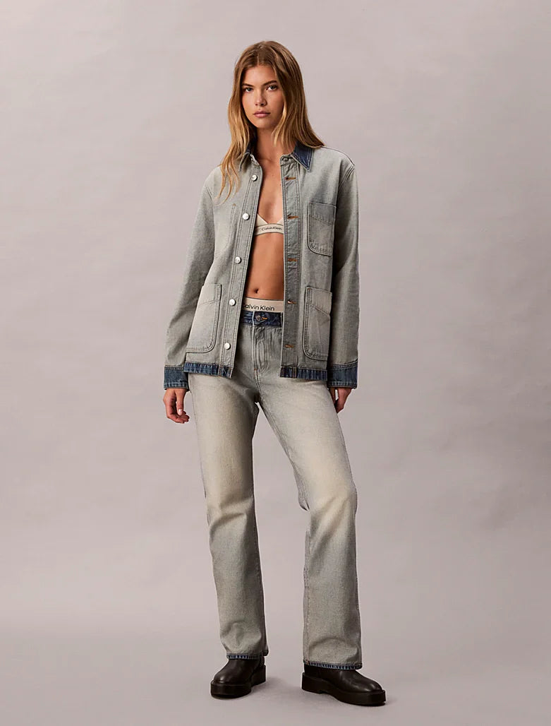 Veste relaxed endroit-envers en jean