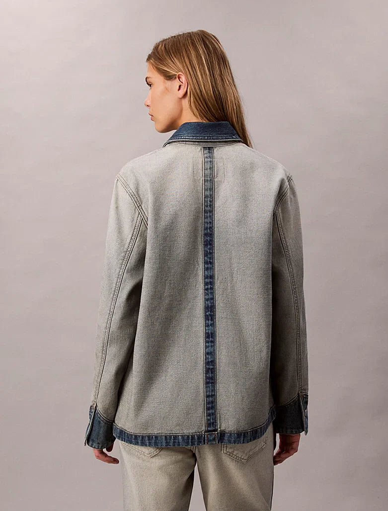 Veste relaxed endroit-envers en jean