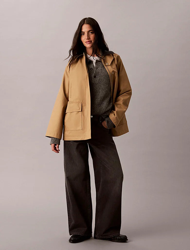Veste utilitaire en sergé de mélange de coton