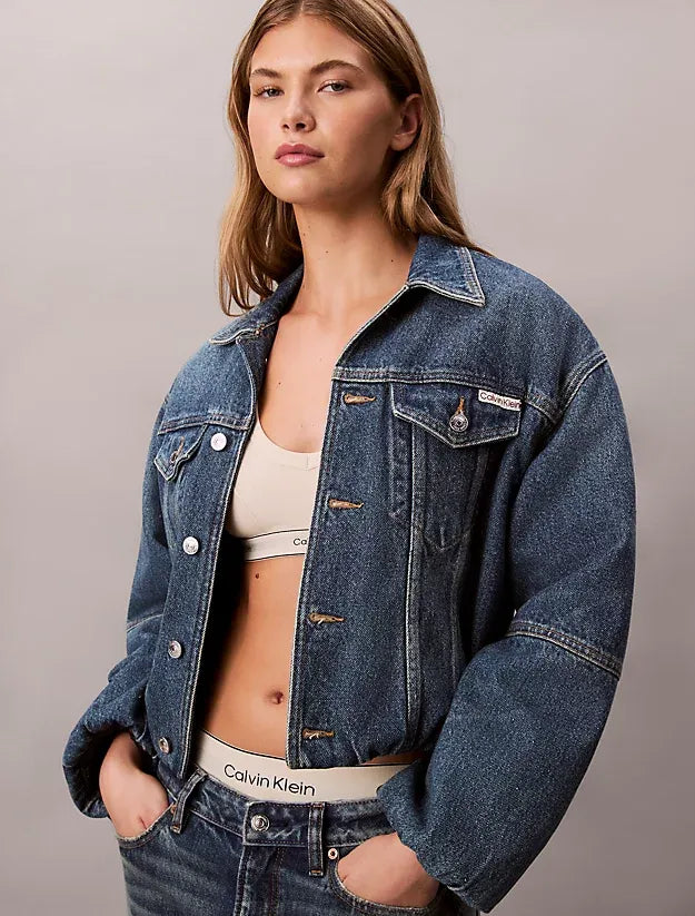 Veste relaxed bulle en jean