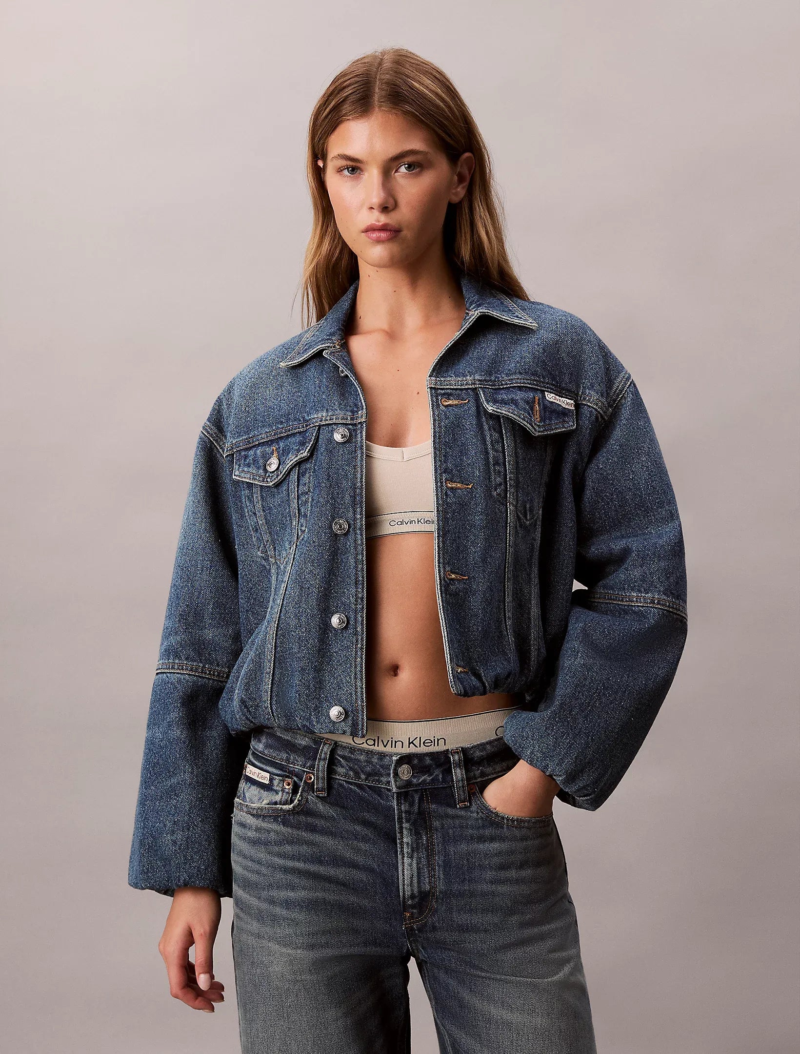 Veste relaxed bulle en jean